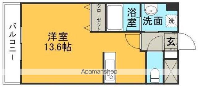 ミリーサ菊陽(ワンルーム/2階)の間取り写真