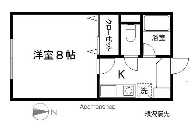 三輪エイト(1K/1階)の間取り写真
