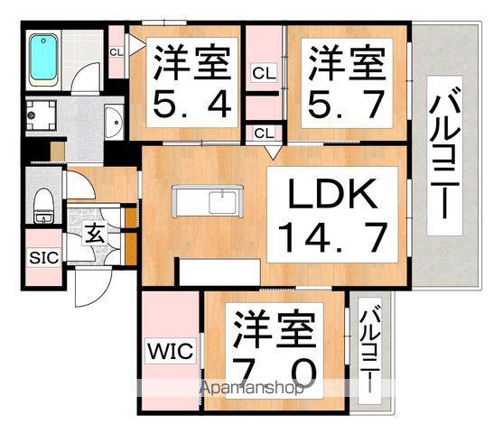 シャーメゾン ベル フォレ(3LDK/3階)の間取り写真