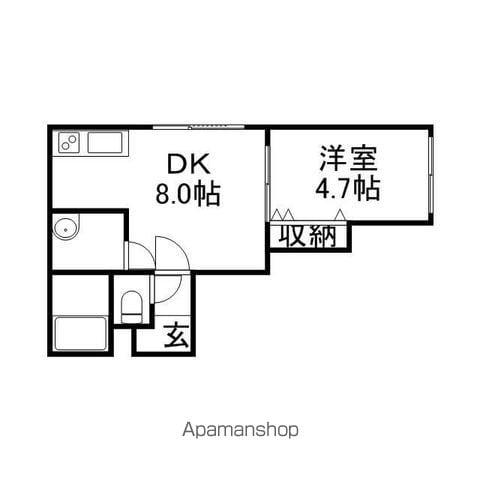 アナーズコテージ(1DK/1階)の間取り写真