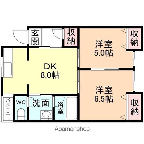 ローズガーデン(2LDK/1階)の間取り写真