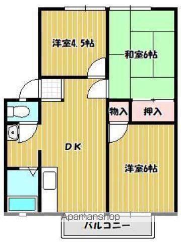 パナハイツドリーム坂出A棟(3DK/2階)の間取り写真