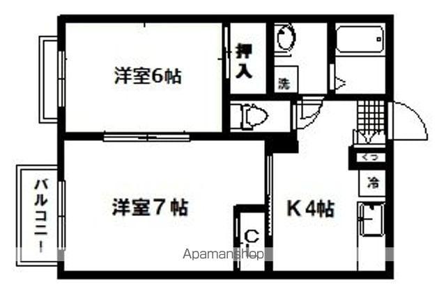 第5コーポサンライズ(2K/1階)の間取り写真