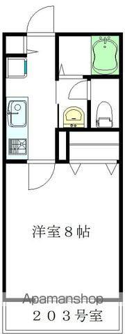 シャリテ杉並(1K/2階)の間取り写真