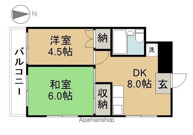 メゾン住吉(2DK/3階)の間取り写真