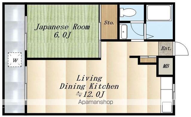 センチュリー三鷹(1LDK/2階)の間取り写真