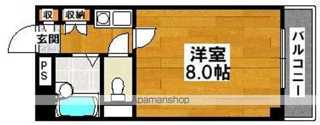 フォンティーヌ堺(1K/2階)の間取り写真