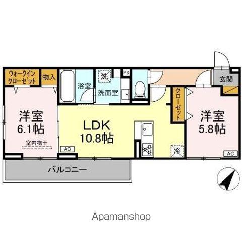 プラヴール(2LDK/3階)の間取り写真