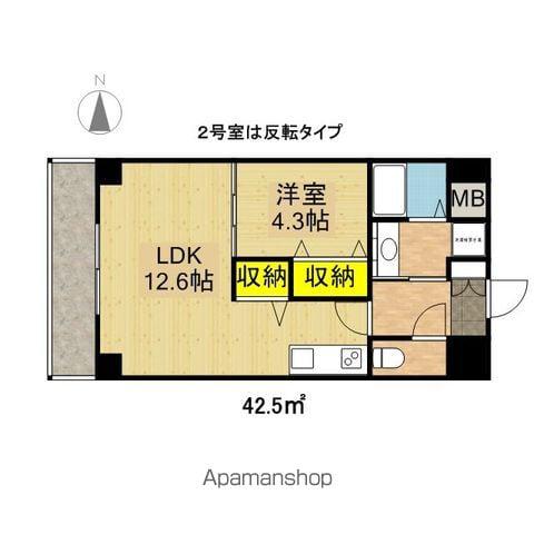 GRANDUKE 鶴舞 PROST(1LDK/3階)の間取り写真