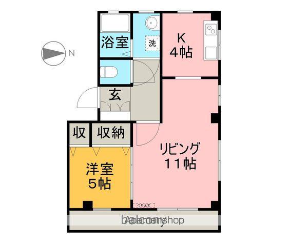 フォレスト・パレス(1LDK/2階)の間取り写真