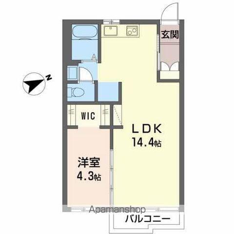シティーハイツ秀(1LDK/2階)の間取り写真
