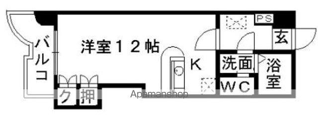 コートハイムPAL(ワンルーム/2階)の間取り写真