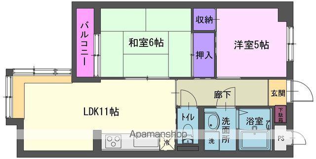 テイクマンション(2LDK/1階)の間取り写真