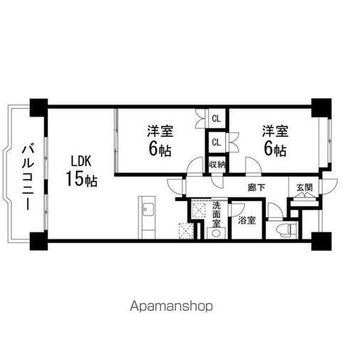 ALIVIO泉中央(2LDK/1階)の間取り写真