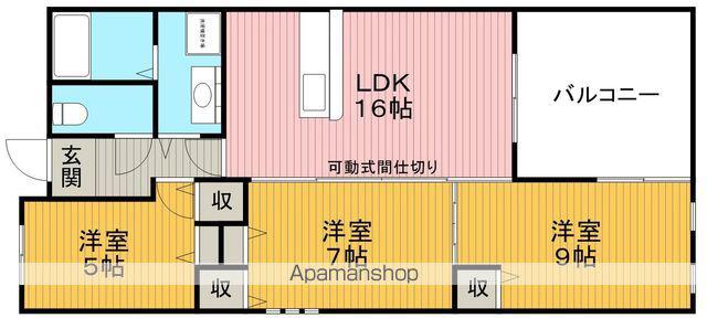 ロイヤルメゾン上野西(3LDK/4階)の間取り写真