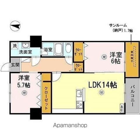 ファミール五反田(2LDK/3階)の間取り写真