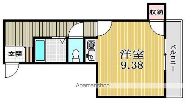 アズマハイツ(ワンルーム/3階)の間取り写真