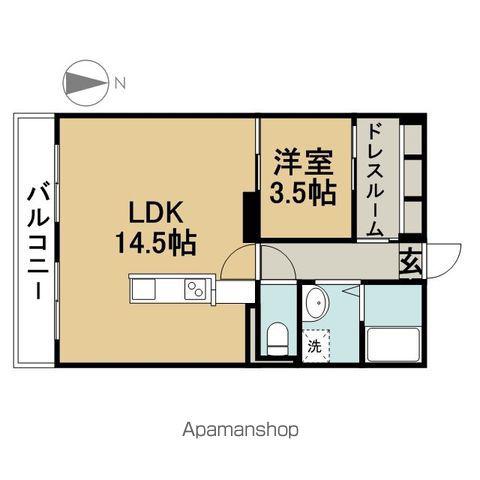 グラシアス(1SLDK/1階)の間取り写真