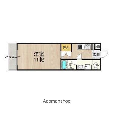 CITY SPIRE心斎橋イースト(1K/6階)の間取り写真