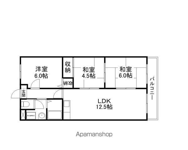 サンクリエート(3LDK/1階)の間取り写真
