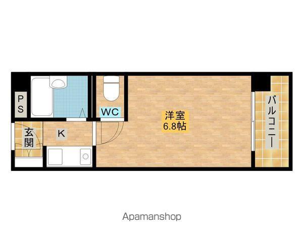 ビッグポンド(1K/2階)の間取り写真