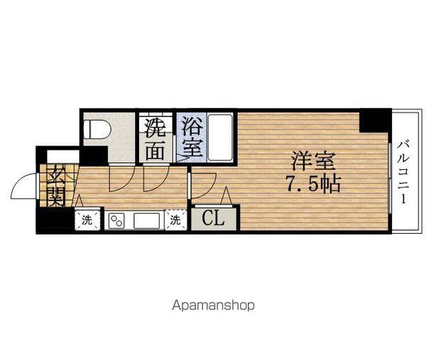 PRESSANCE北浜ラフェスタ(1K/4階)の間取り写真