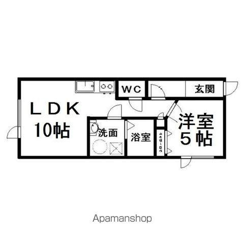 レジデンスベルビュー(1LDK/2階)の間取り写真