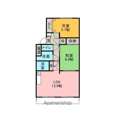 ファミール97(2LDK/3階)の間取り写真