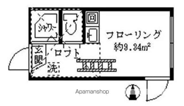 フェリスソフィア(ワンルーム/2階)の間取り写真