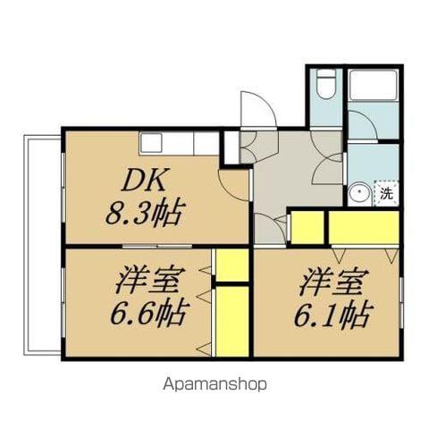 セレーノ・ブリッサ(2DK/1階)の間取り写真