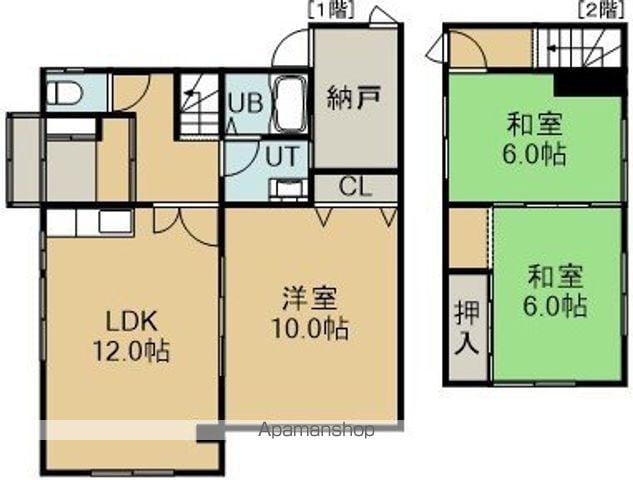 函館本線 五稜郭駅 徒歩12分 2階建 築57年(3LDK)の間取り写真