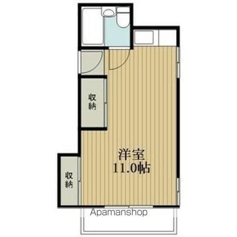 ウッドハウス(ワンルーム/2階)の間取り写真