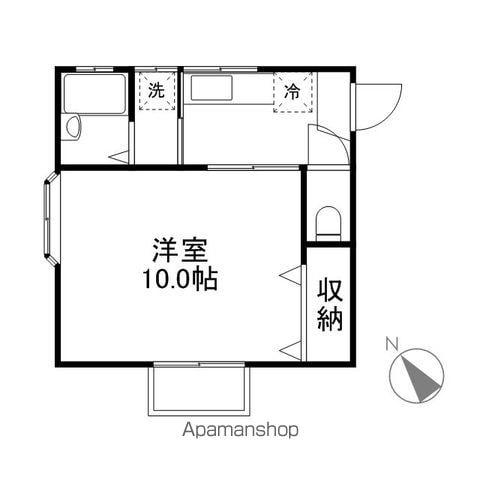 シャルム神楽橋(1K/1階)の間取り写真