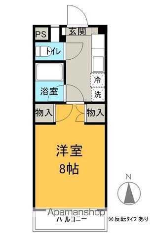 コーポサークルワンA(1K/2階)の間取り写真