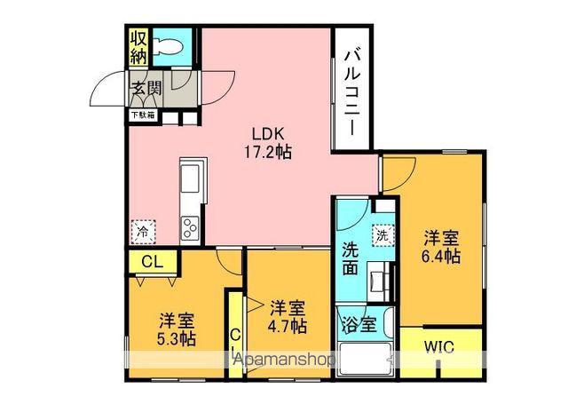 HIGH RESIDENCE YAMAHANA(3LDK/4階)の間取り写真