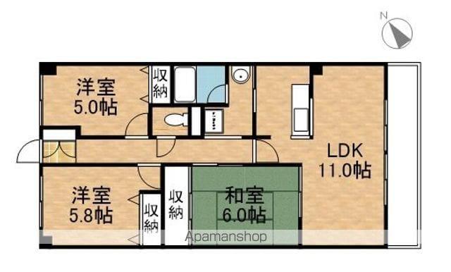 グランシャリオ2番館(3LDK/2階)の間取り写真