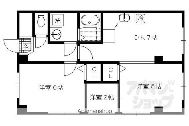 カラコルム東山(3DK/3階)の間取り写真