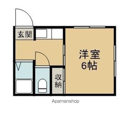 クリスタル夏月(1K/1階)の間取り写真