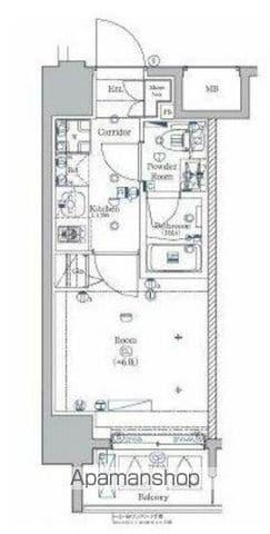 SYFORME KANNAI(1K/10階)の間取り写真