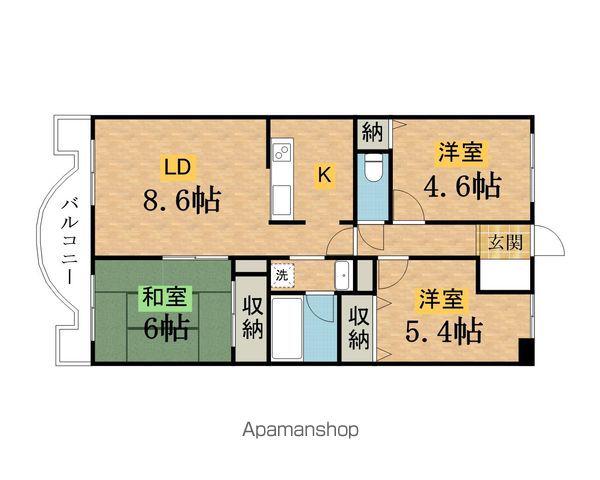 クオリアテラス千人町(3LDK/2階)の間取り写真