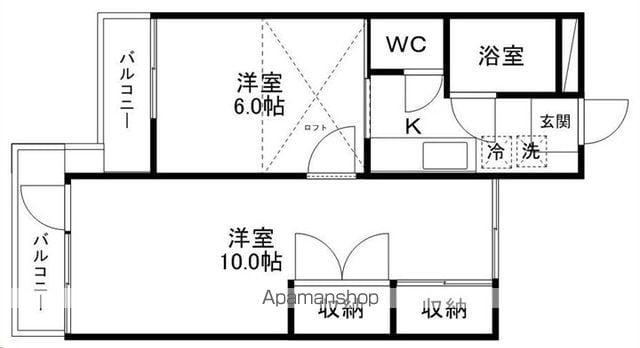 BLOOM01(2K/4階)の間取り写真