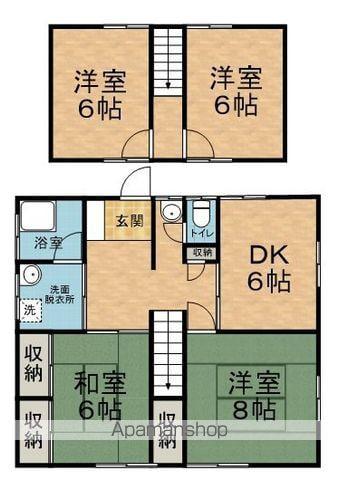 大糸線 島内駅 徒歩4分 2階建 築40年(4DK)の間取り写真