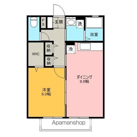 ハウディヴィラージュ(1LDK/1階)の間取り写真