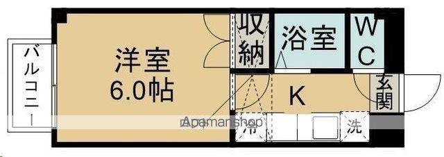 ベルトピア仙台3(1K/3階)の間取り写真