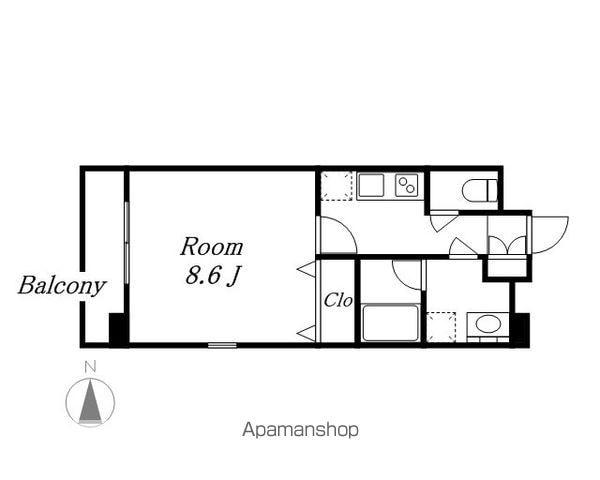 CION NAGOYA MEIEKI(1K/2階)の間取り写真