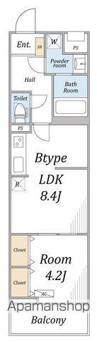 リブリ・中神Ⅱ(1LDK/1階)の間取り写真