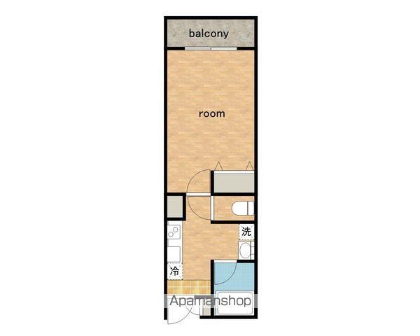 ブライト日根野Ⅱ(1K/5階)の間取り写真