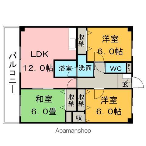 SKマルベリーⅠ(3LDK/1階)の間取り写真