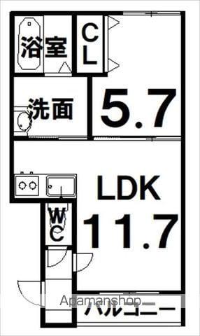 KN白樺16.20(1LDK/3階)の間取り写真