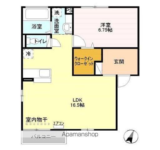 エルデスティーノ(1LDK/2階)の間取り写真
